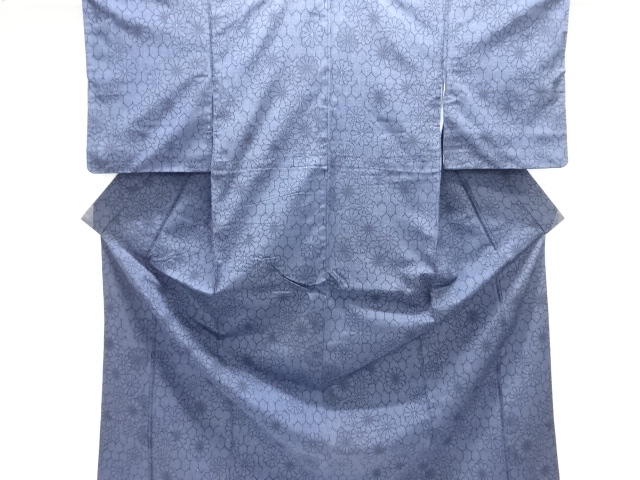 JAPANESE KIMONO / TSUMUGI / WOVEN KIKU & KIKKO